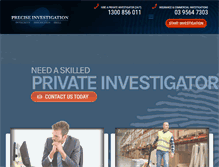 Tablet Screenshot of preciseinvestigation.com